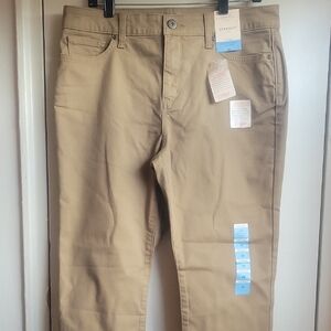St. John's Bay Woman Straight Jean Tan Sz12 New Mid Rise